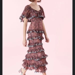 Rebecca Taylor snake print silk dress